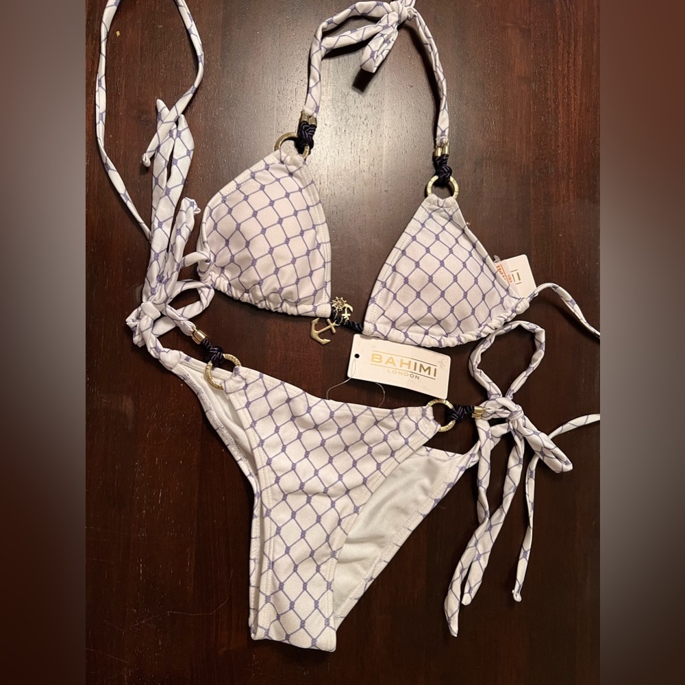 White and blue Bahimi bikini